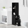 Ensemble de mobilier de salle de bain Montage mural Chêne noir 582902582902