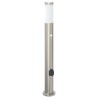 Bornes lumineuses avec détecteur et prise lot de 3 80 cm acier inoxydable IP44 582903582903