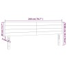 Tête de lit à LED Gris foncé 200x5x78/88 cm Velours 582907582907