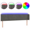 Tête de lit à LED Gris foncé 203x16x78/88 cm Velours 582908582908