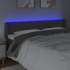 Tête de lit à LED Gris foncé 203x16x78/88 cm Velours 582908582908