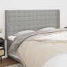 Tête de lit avec oreilles Gris clair 203x16x118/128 cm Tissu 582910582910