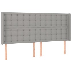 Tête de lit avec oreilles Gris clair 203x16x118/128 cm Tissu 582910582910