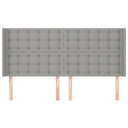 Tête de lit avec oreilles Gris clair 203x16x118/128 cm Tissu 582910582910