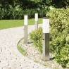 Bornes lumineuses avec détecteur lot de 3 50 cm acier inoxydable IP44 582918582918