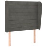 Tête de lit avec oreilles Gris foncé 103x23x118/128 cm Velours 582919582919