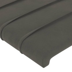 Tête de lit avec oreilles Gris foncé 103x23x118/128 cm Velours 582919582919