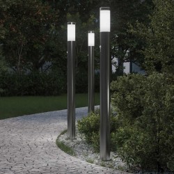 Bornes lumineuses avec détecteur lot de 3 110 cm acier inoxydable IP44 582920582920