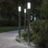 Bornes lumineuses avec détecteur lot de 3 110 cm acier inoxydable IP44 582920582920