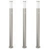 Bornes lumineuses avec détecteur lot de 3 110 cm acier inoxydable IP44 582920582920