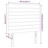 Tête de lit à LED Gris foncé 100x5x118/128 cm Velours 582935582935