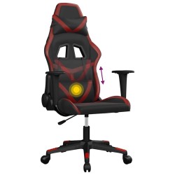 Chaise de jeu de massage Noir et rouge bordeaux Similicuir 583001583001