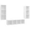 Ensemble de meuble TV 3 pcs Blanc Bois d'ingénierie 583003583003