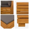 Ensemble de canapés d'extérieur avec coussin 4 Pièce Marron 583004583004