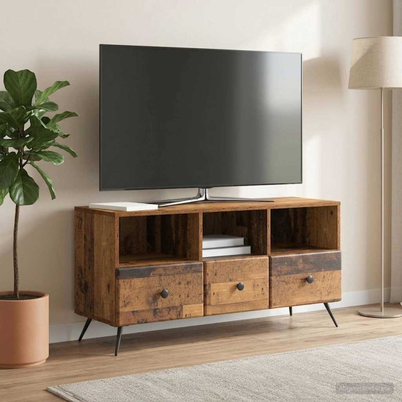 Meuble TV Bois ancien 102 x 34,5 x 50 cm Bois d'ingénierie 583005583005