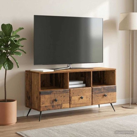 Meuble TV Bois ancien 102 x 34,5 x 50 cm Bois d'ingénierie 583005583005