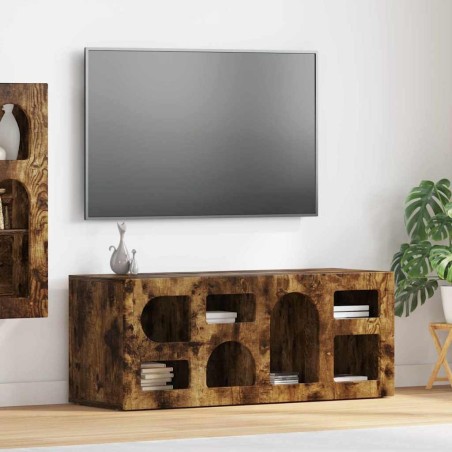 Meuble TV ELST 100 x 35 x 40 cm Chêne fumé Bois d'ingénierie 583007583007