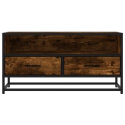 Meuble TV chêne fumé 80x34,5x40 cm bois d'ingénierie et métal 583008583008
