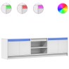 Meuble TV avec LED blanc 180x34x50 cm bois d'ingénierie 583015583015