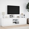 Meuble TV avec LED blanc 180x34x50 cm bois d'ingénierie 583015583015