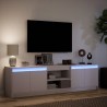 Meuble TV avec LED blanc 180x34x50 cm bois d'ingénierie 583015583015