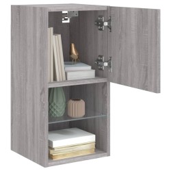 Meuble TV avec lumières LED sonoma gris 30,5x30x60 cm 583016583016