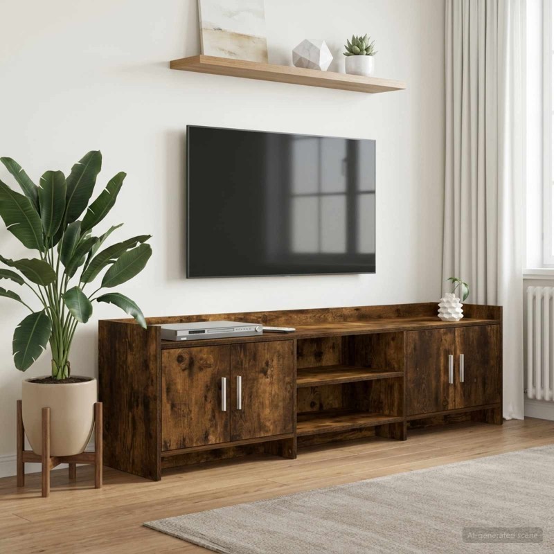 Meuble TV 168 x 33 x 47 cm Chêne fumé Bois d'ingénierie 583017583017