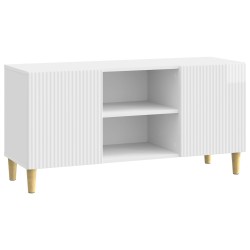 Meuble TV Blanc brillant 102 x 34,5 x 50 cm Bois d'ingénierie 583019583019