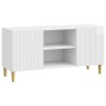 Meuble TV Blanc brillant 102 x 34,5 x 50 cm Bois d'ingénierie 583019583019