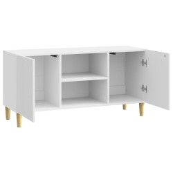 Meuble TV Blanc brillant 102 x 34,5 x 50 cm Bois d'ingénierie 583019583019