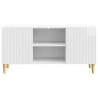Meuble TV Blanc brillant 102 x 34,5 x 50 cm Bois d'ingénierie 583019583019