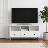Meuble TV Blanc Brillant 102 x 34,5 x 50 cm Bois d’ingénierie 583020583020