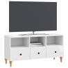Meuble TV Blanc Brillant 102 x 34,5 x 50 cm Bois d’ingénierie 583020583020