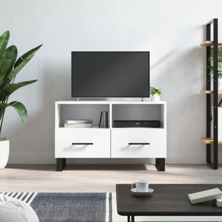 Meuble TV Blanc 80x36x50 cm Bois d'ingénierie 583021583021