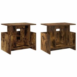 Meuble TV 2 pcs Chêne fumé 50 x 35 x 45 cm Bois d'ingénierie 583023583023