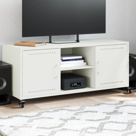Meuble TV blanc 100,5x39x43,5 cm acier 583024583024