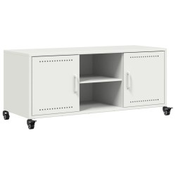 Meuble TV blanc 100,5x39x43,5 cm acier 583024583024