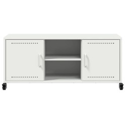 Meuble TV blanc 100,5x39x43,5 cm acier 583024583024