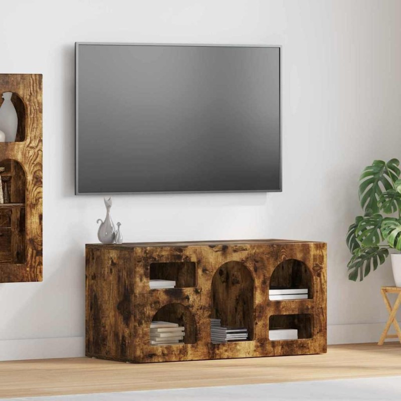 Meuble TV ELST 80 x 35 x 40 cm Chêne fumé Bois d'ingénierie 583031583031