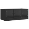 Table basse avec portes en verre noir 102x50x42 cm 583038583038