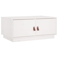 Table basse Blanc 80x50x35 cm Bois massif de pin 583039583039