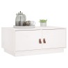 Table basse Blanc 80x50x35 cm Bois massif de pin 583039583039