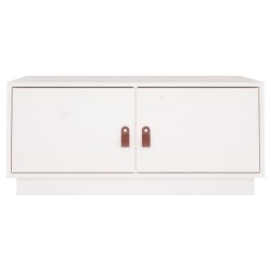 Table basse Blanc 80x50x35 cm Bois massif de pin 583039583039