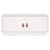 Table basse Blanc 80x50x35 cm Bois massif de pin 583039583039