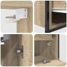 Ensemble de meubles de salle de bain 2 pcs en bois d'ingénierie chêne Sonoma 583040583040