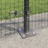 Clôture en fil soudé avec base en béton 10 x 1 m Gris Maille 583043583043