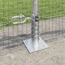 Clôture en fil soudé avec base en béton 10 x 0,5 m Argenté 583044583044