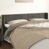 Tête de lit avec oreilles Gris foncé 203x16x78/88 cm Velours 583045583045