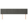 Tête de lit avec oreilles Gris foncé 203x16x78/88 cm Velours 583045583045
