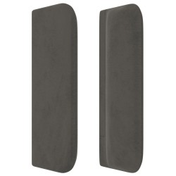 Tête de lit avec oreilles Gris foncé 203x16x78/88 cm Velours 583045583045